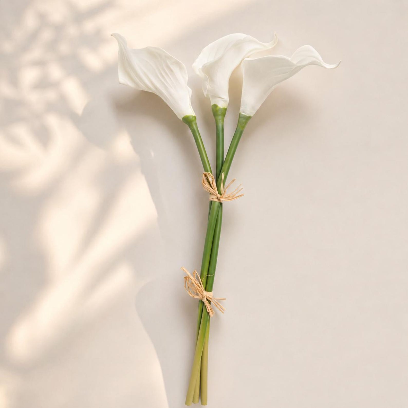 Real Touch White Calla Lily Stems – 24” Faux Floral Bundle (Set of 3)